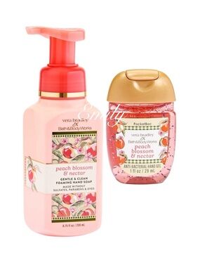 BBW x Vera Bradley Peach Blossom Nectar Gentle Clean Foam Hand Soap + PocketBac